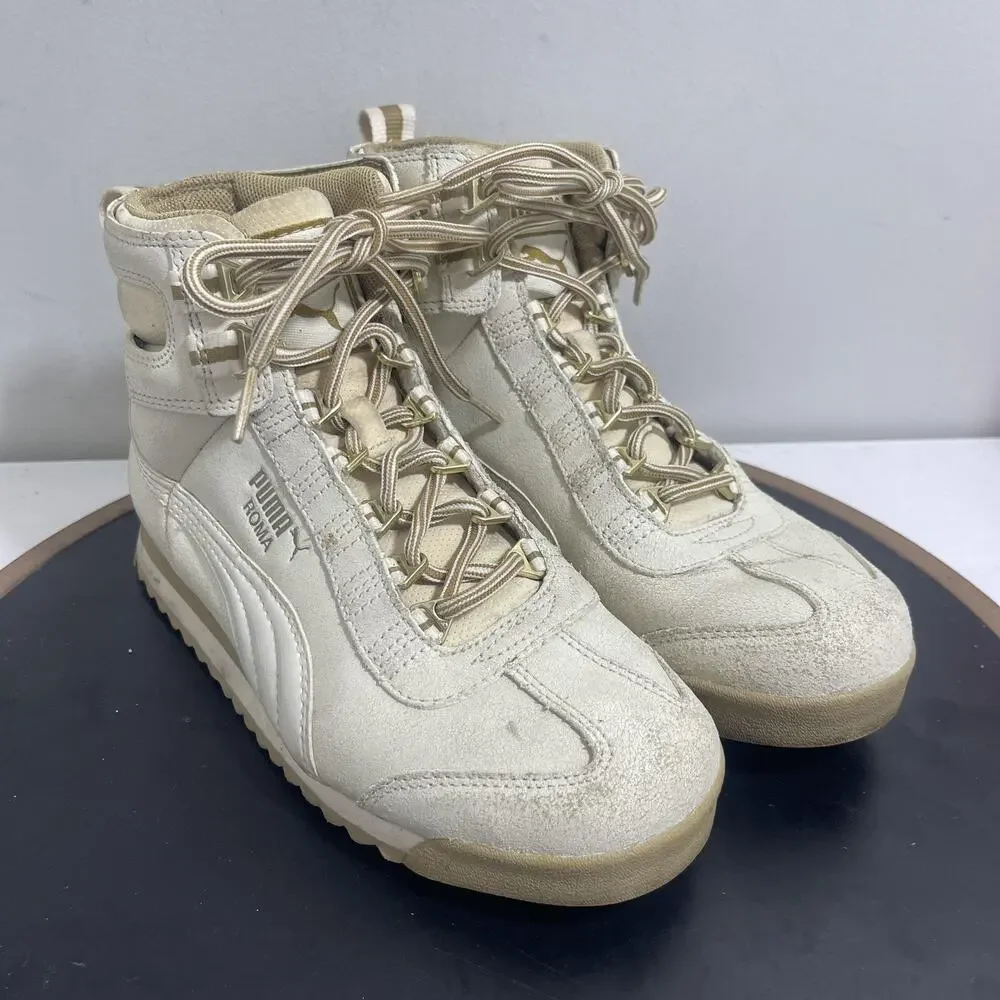 Puma Roma Shoes Womens Size 7 High Top Suede‎ Retro 345862-04 Sneakers